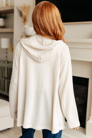 Hooded Pullover in Cream