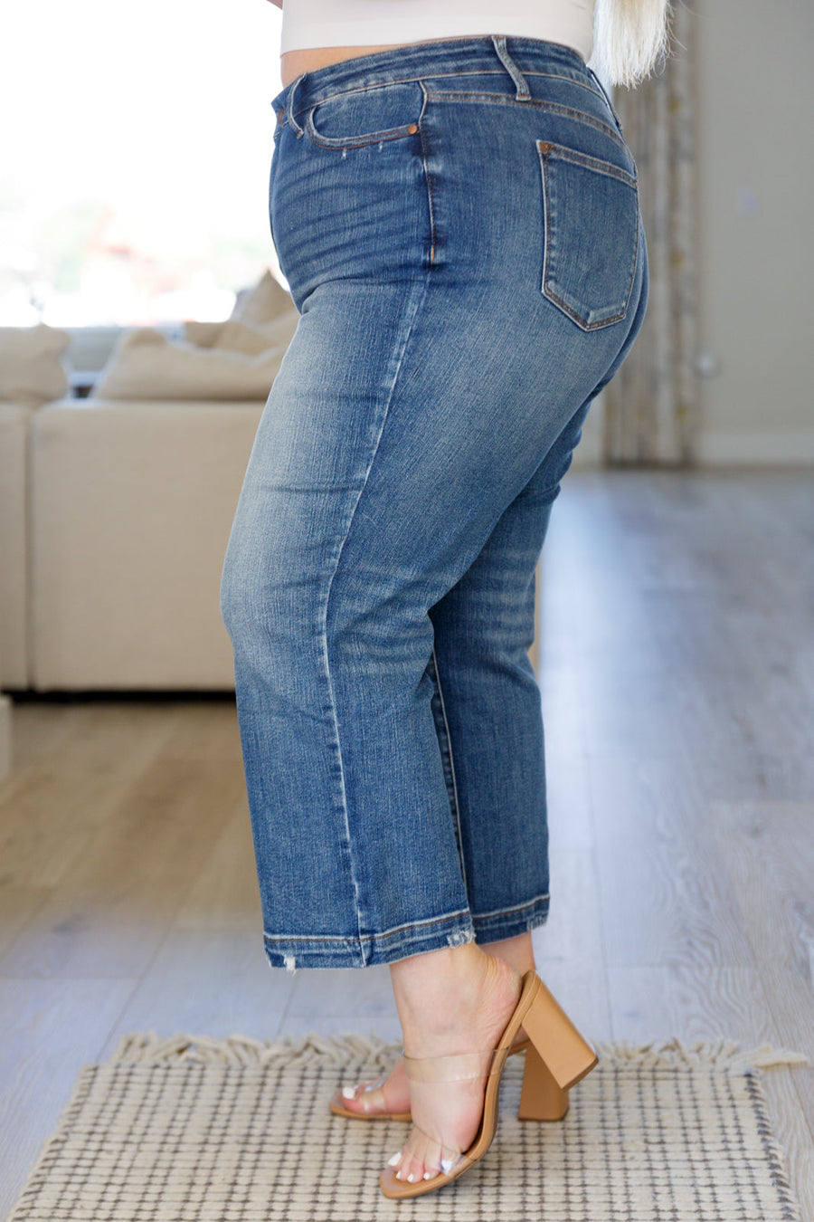 Judy Blue Wide Leg Crop Jeans