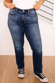 Judy Blue Thermal Straight Jeans