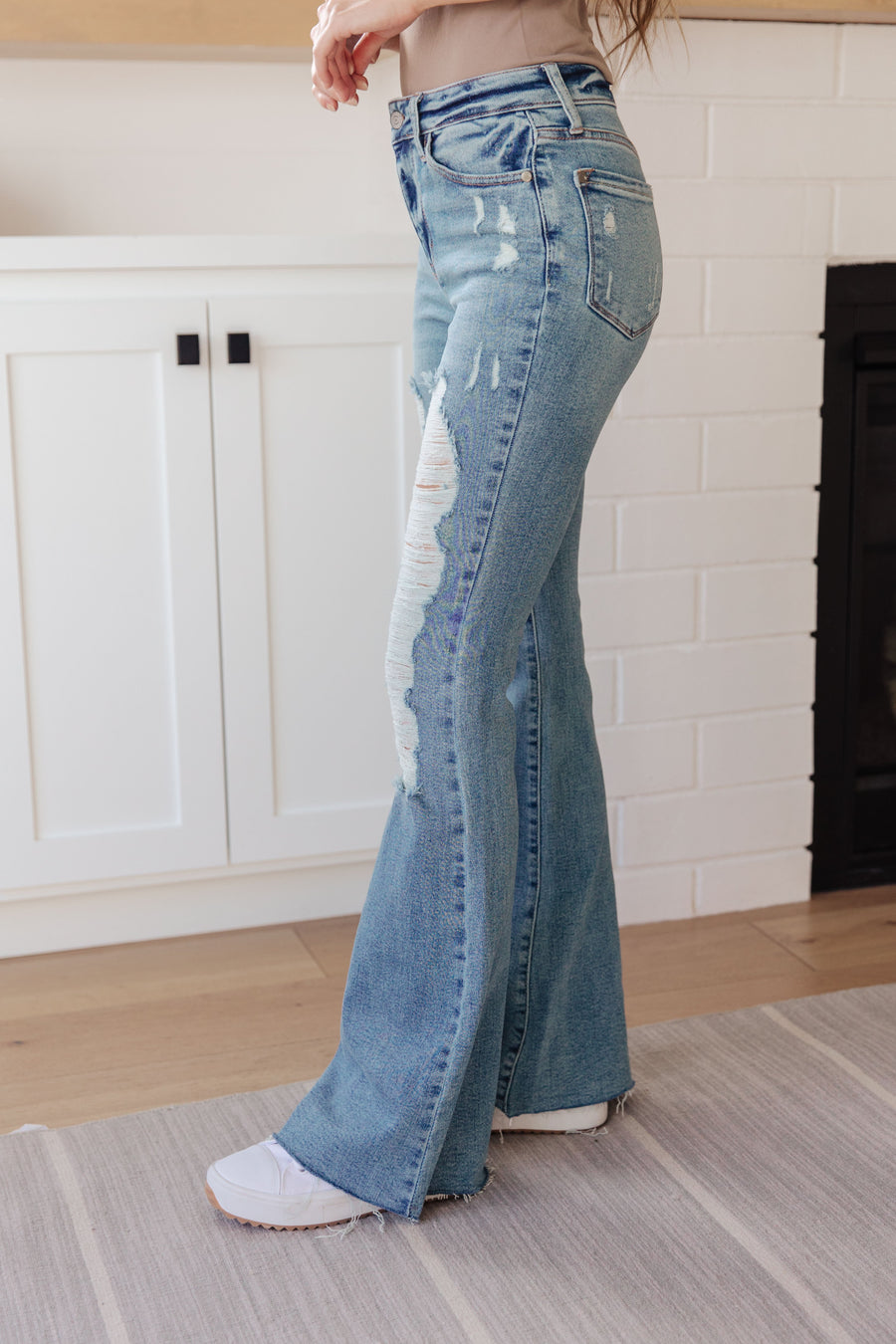 Judy Blue Destructed Flare Jeans