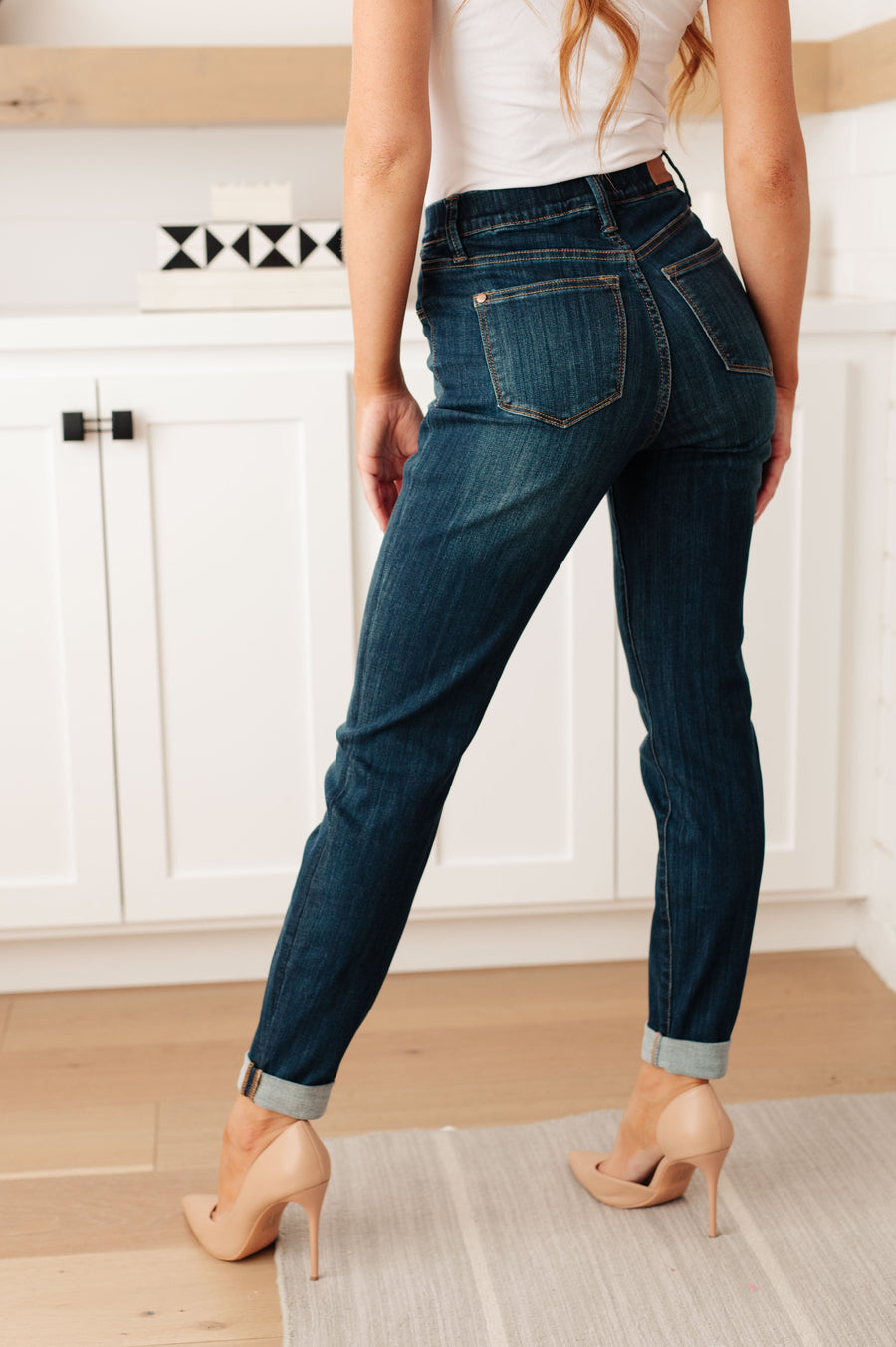 Judy Blue Pull On Double Cuff Slim Jeans