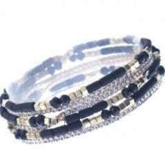 Envy Stylz Boutique Women - Accessories - Earrings Black Beaded Bracelet Set
