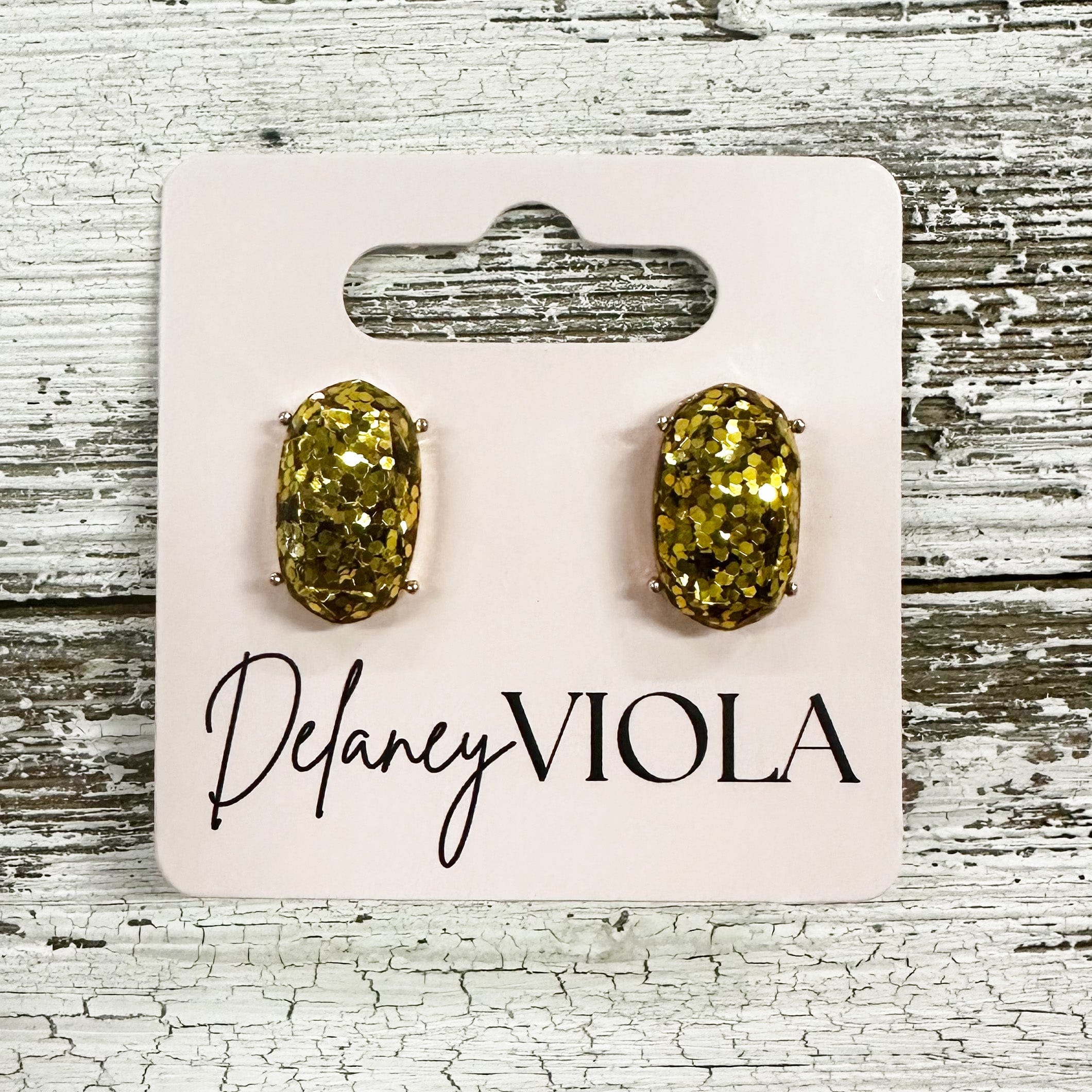 Envy Stylz Boutique Women - Accessories - Earrings Gold Glitter Stud Earrings