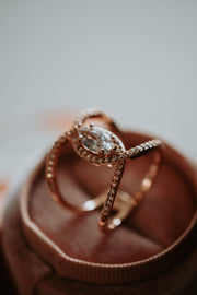 Because Of You Marquise Cut Rose Gold Ring