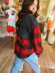 Sequined Plaid Shacket