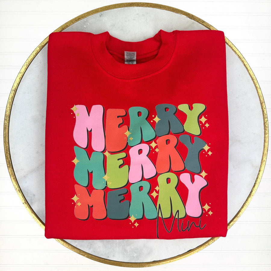 PREORDER: Matching Merry Mini Sweatshirt in Youth Sizes