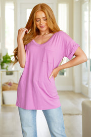 Orchid V Neck Tee