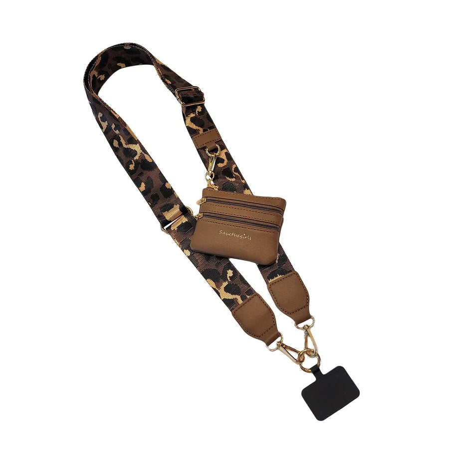 Clip & Go Strap With Pouch Leopard Collection In Assorted Colors