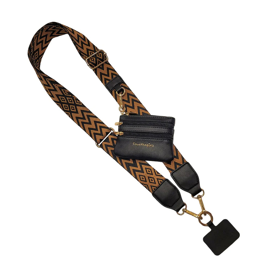 Clip & Go Strap With Pouch Chevron Collection In Assorted Colors