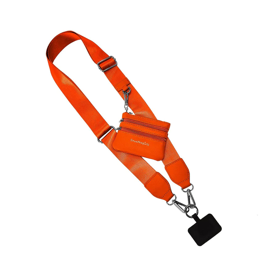 Clip & Go Strap With Pouch Solid Collection In Assorted Colors