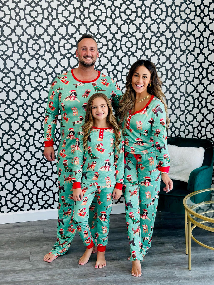 PREORDER: Matching Family Christmas Pajamas In Holiday Dog