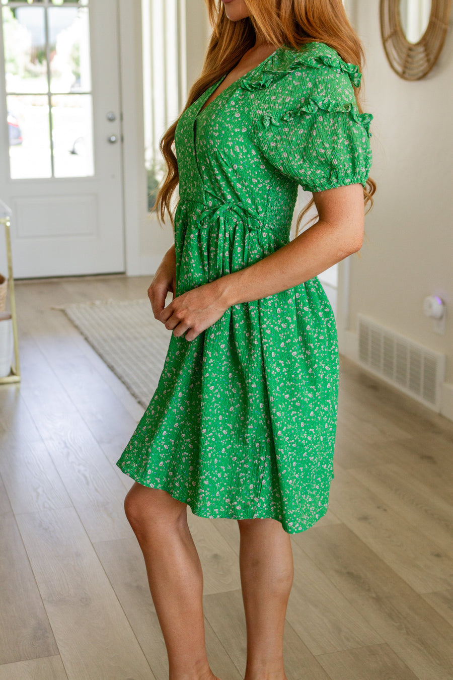 Green Goddess V-Neck Dress