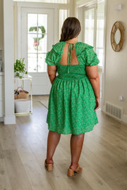 Green Goddess V-Neck Dress