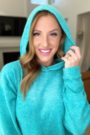Hooded Sweater in Light Teal