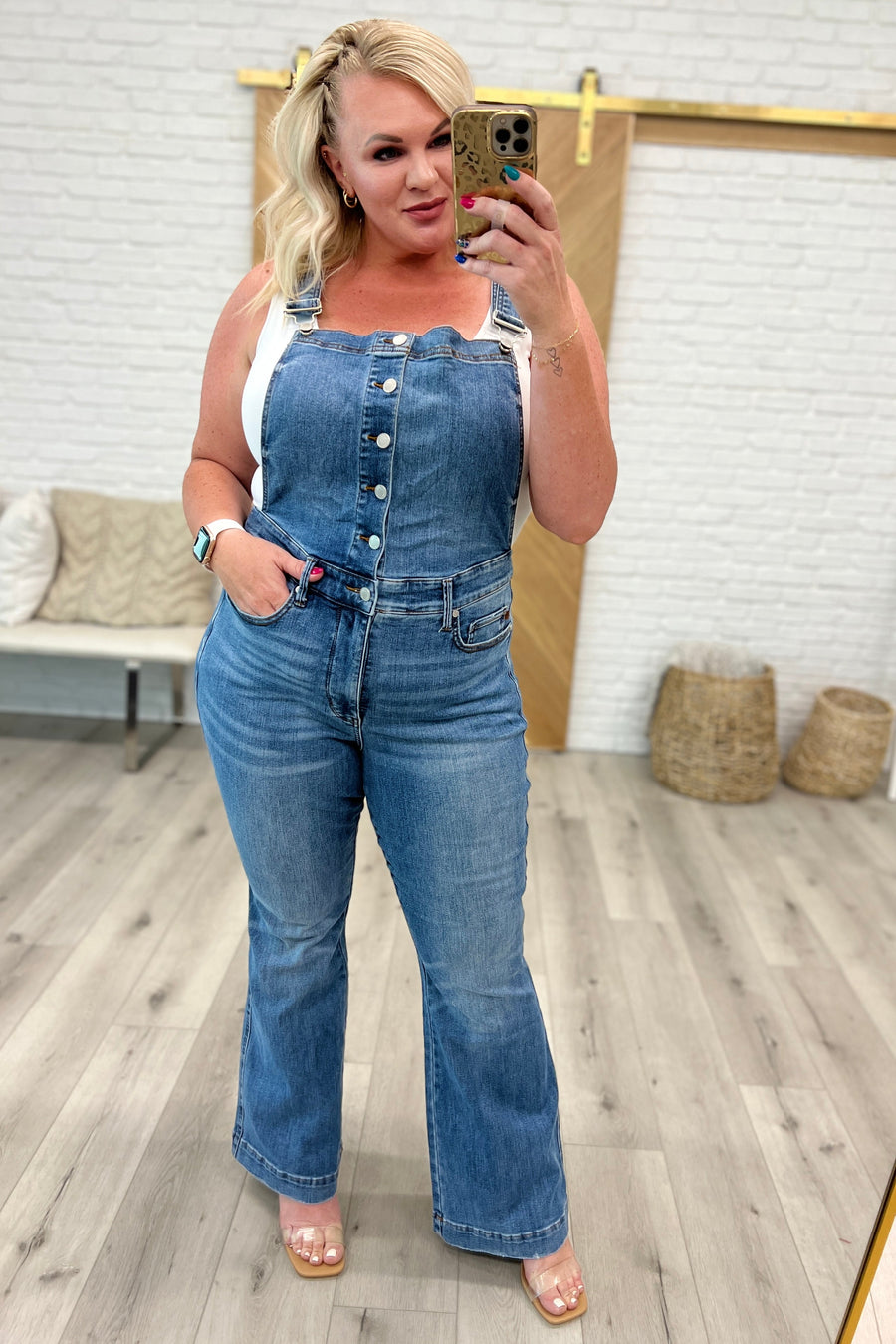 Judy Blue Control Top Flare Overalls