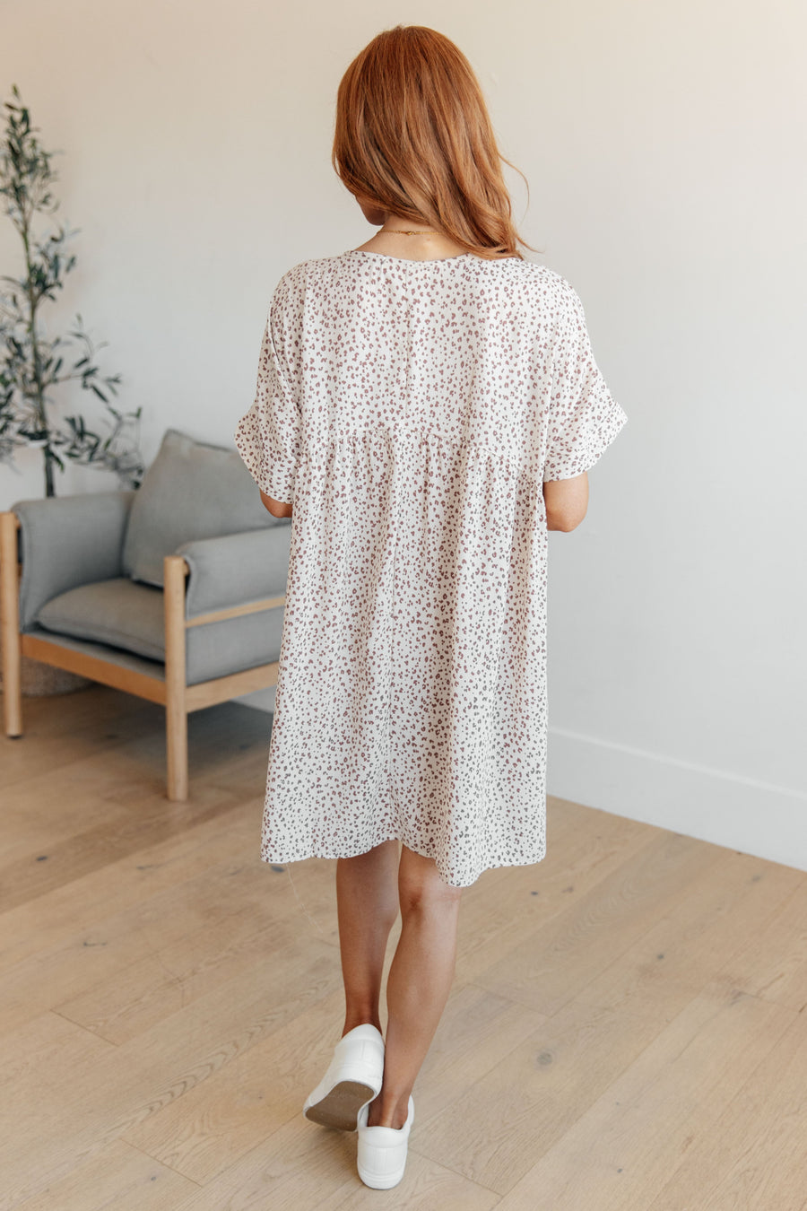 Spring Dolman Sleeve Dress in Oatmeal