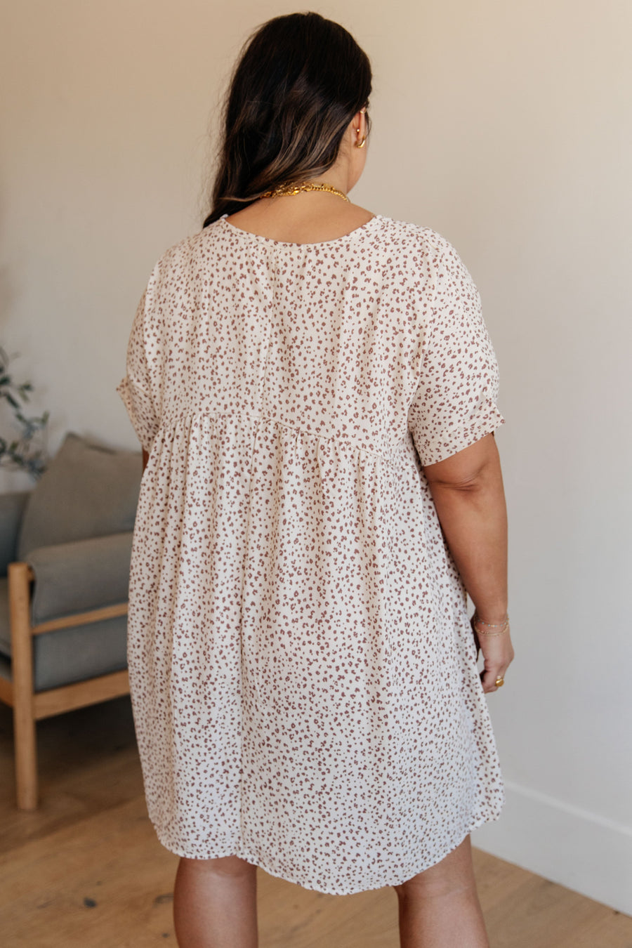 Spring Dolman Sleeve Dress in Oatmeal