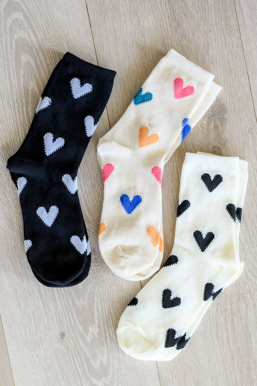 Woven Hearts Everyday Socks (Set of 3)