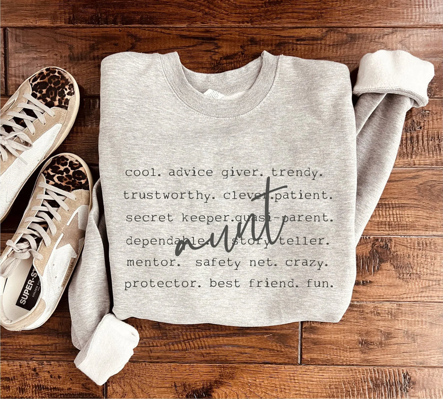 PREORDER: Aunt Words Sweatshirt in Two Colors